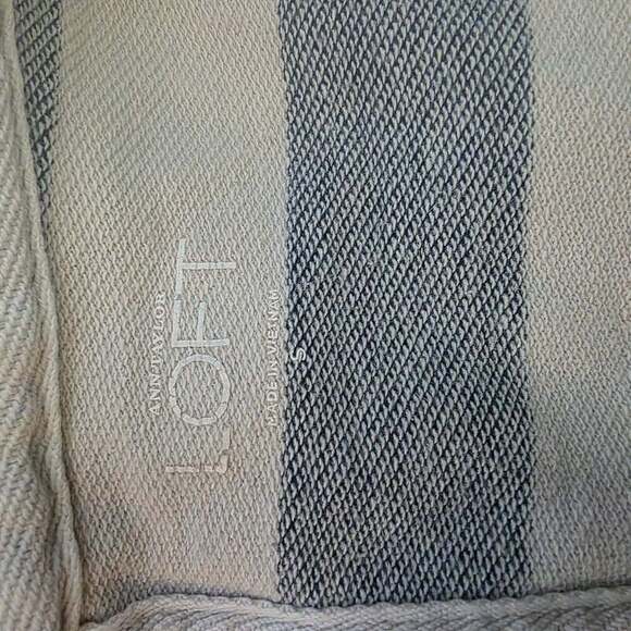 LOFT Striped full zip hoodie small - Picture 4 of 6